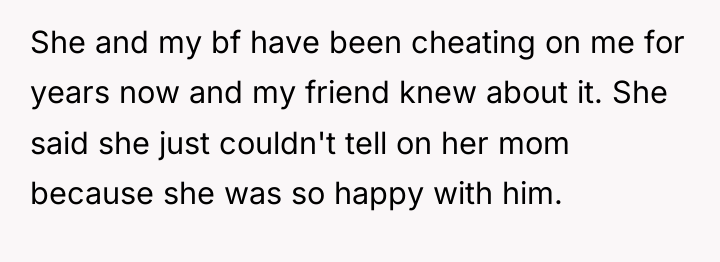 She and my bf have been cheating on me for...