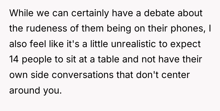 While we can certainly have a debate about the rudeness...