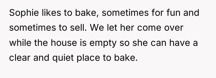 Sophie likes to bake, sometimes for fun and sometimes to...