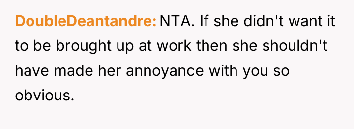 DoubleDeantandre NTA. If she didn't want it to be brought...