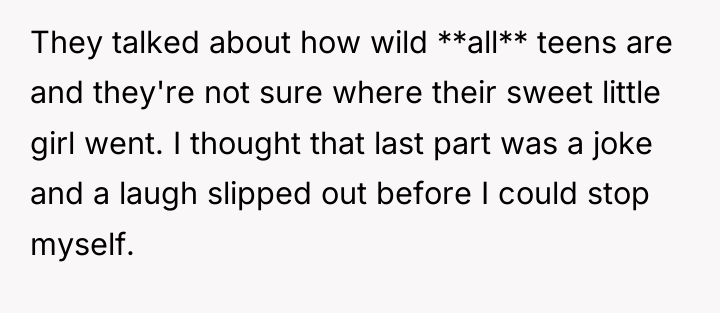 They talked about how wild **all** teens are and they're...