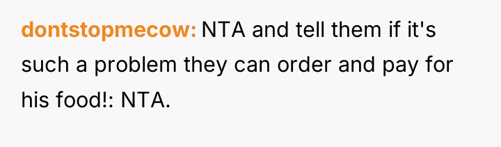 dontstopmecow NTA and tell them if it's such a problem...