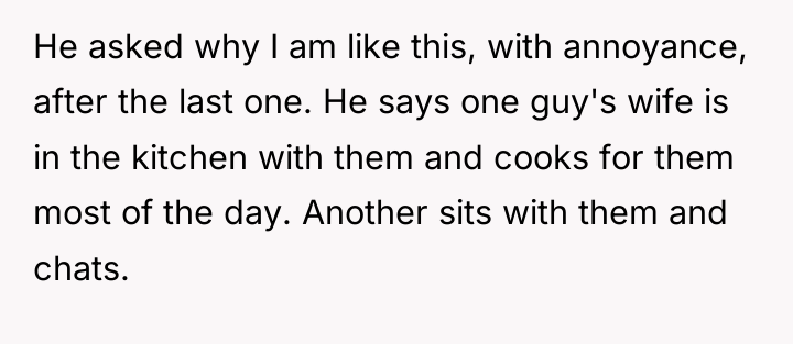 He asked why I am like this, with annoyance, after...
