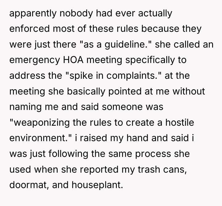 apparently nobody had ever actually enforced most of these rules...