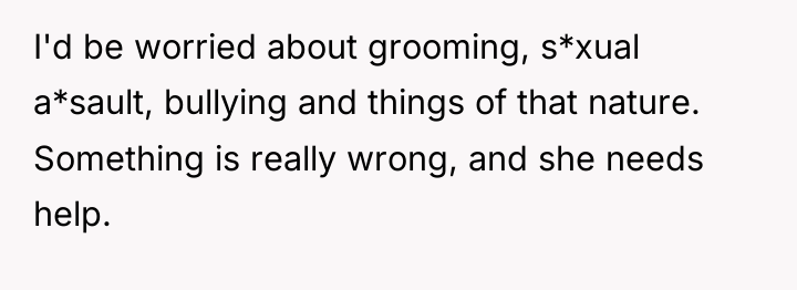 I'd be worried about grooming, s*xual a*sault, bullying and things...