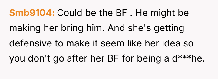 Smb9104 Could be the BF . He might be making...