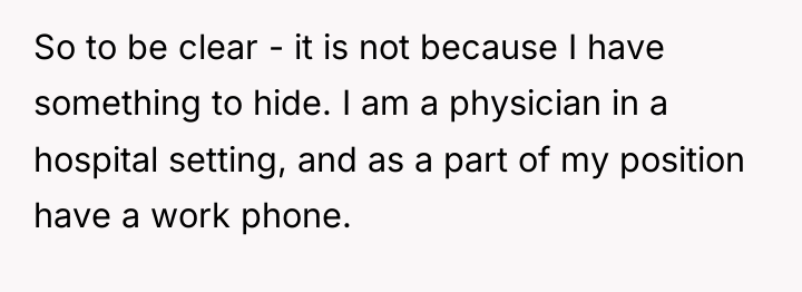 So to be clear - it is not because I...