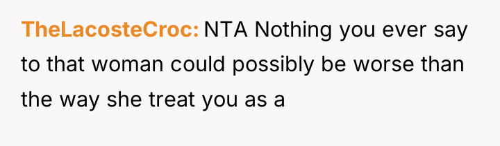 TheLacosteCroc NTA Nothing you ever say to that woman could...