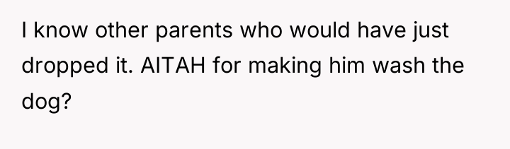 I know other parents who would have just dropped it....