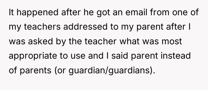 It happened after he got an email from one of...