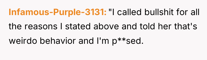 Infamous-Purple-3131 "I called bullshit for all the reasons I stated...