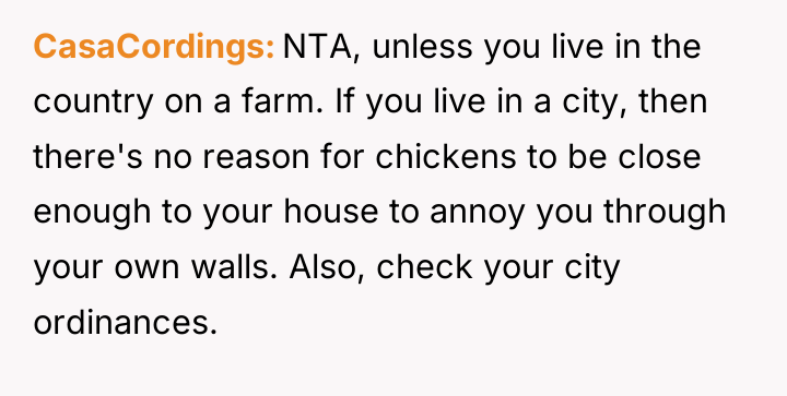 CasaCordings NTA, unless you live in the country on a...