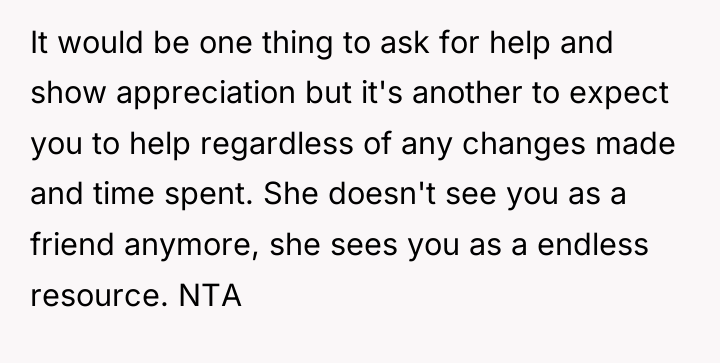 It would be one thing to ask for help and...