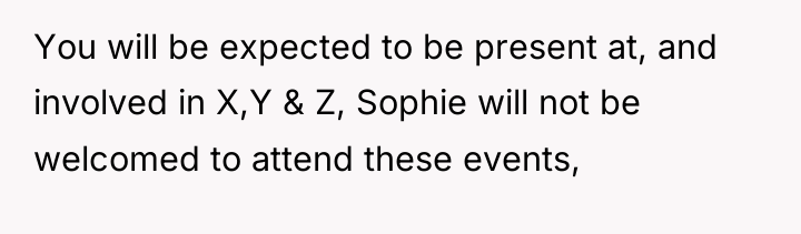 You will be expected to be present at, and involved...
