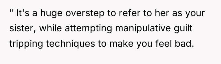 " It's a huge overstep to refer to her as...