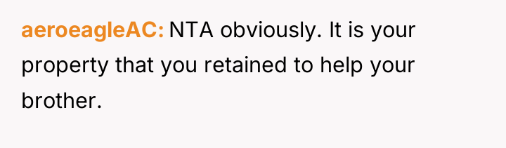 aeroeagleAC NTA obviously. It is your property that you retained...