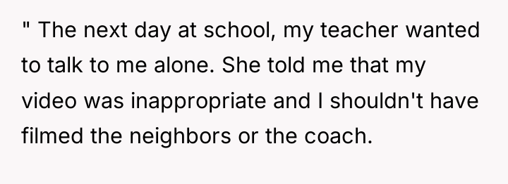 " The next day at school, my teacher wanted to...