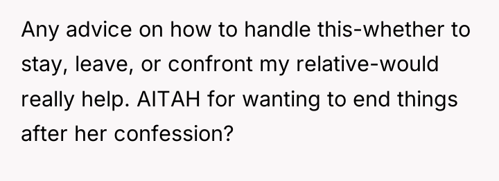 Any advice on how to handle this-whether to stay, leave,...