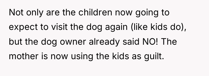 Not only are the children now going to expect to...
