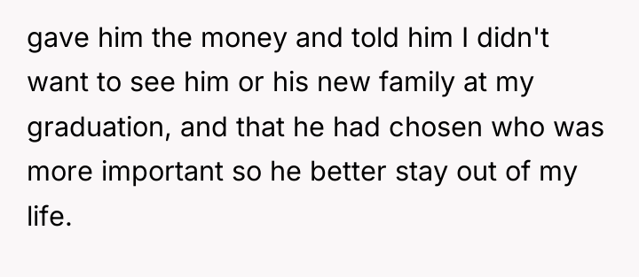gave him the money and told him I didn't want...