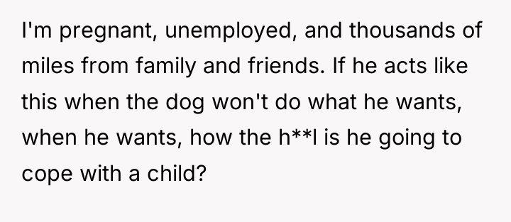 I'm pregnant, unemployed, and thousands of miles from family and...