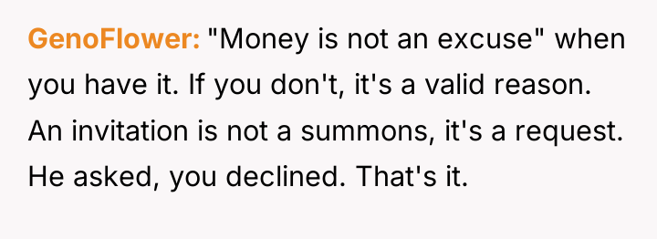 GenoFlower "Money is not an excuse" when you have it....