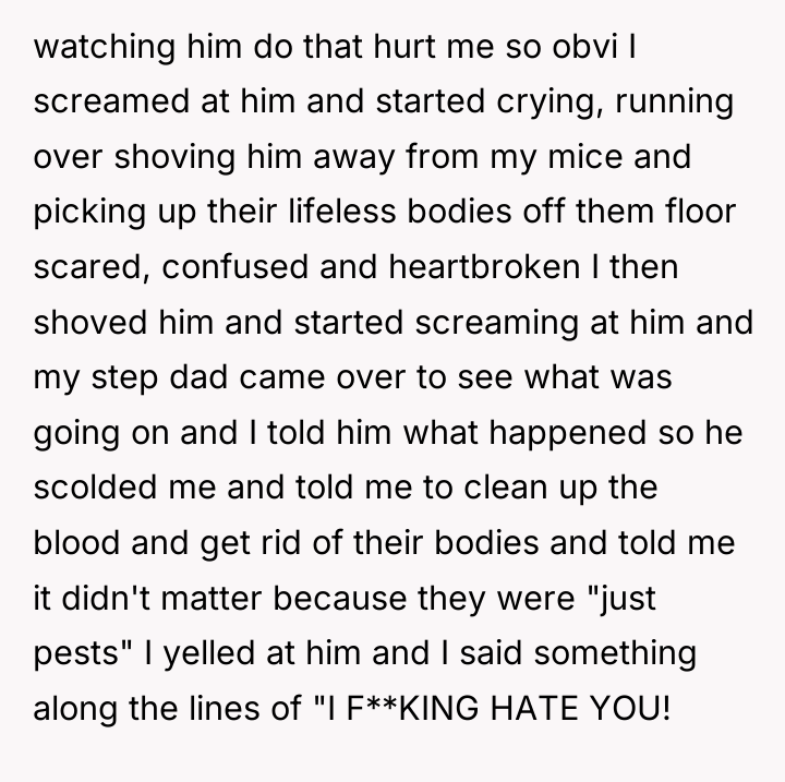watching him do that hurt me so obvi I screamed...