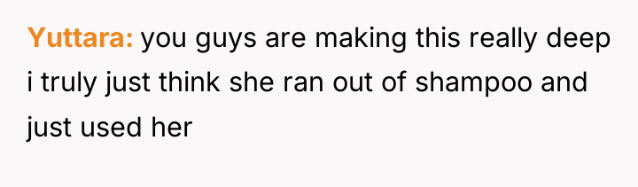 Yuttara you guys are making this really deep i truly...