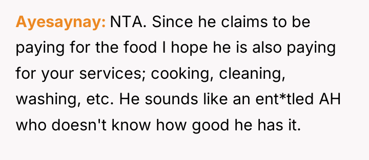 Ayesaynay NTA. Since he claims to be paying for the...