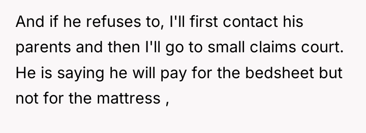 And if he refuses to, I'll first contact his parents...