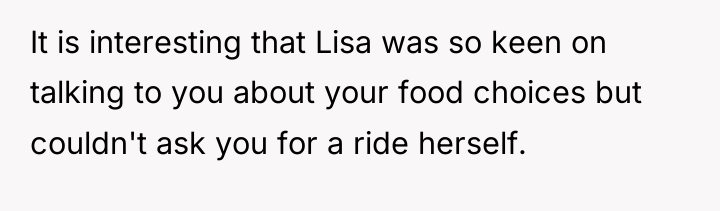 It is interesting that Lisa was so keen on talking...