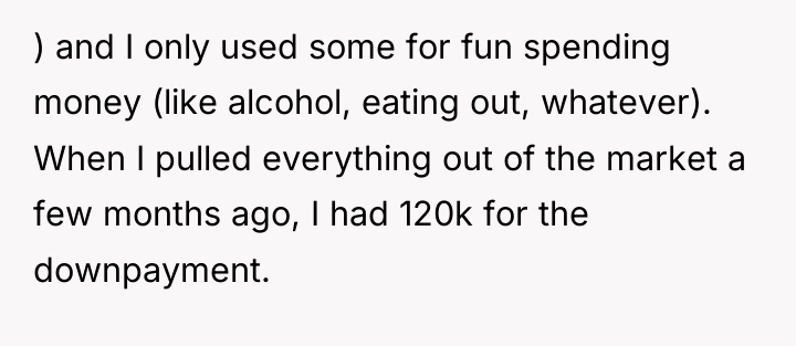 ) and I only used some for fun spending money...