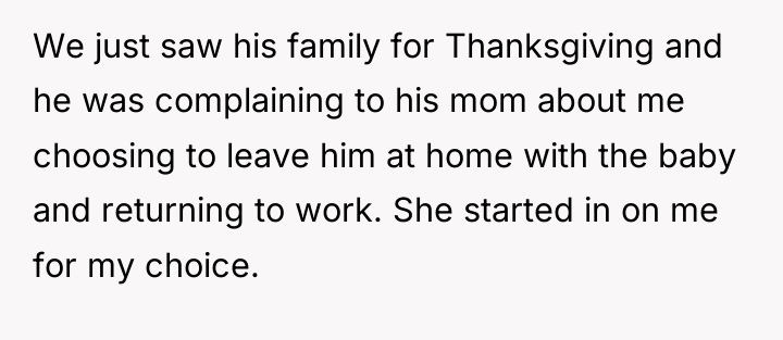 We just saw his family for Thanksgiving and he was...