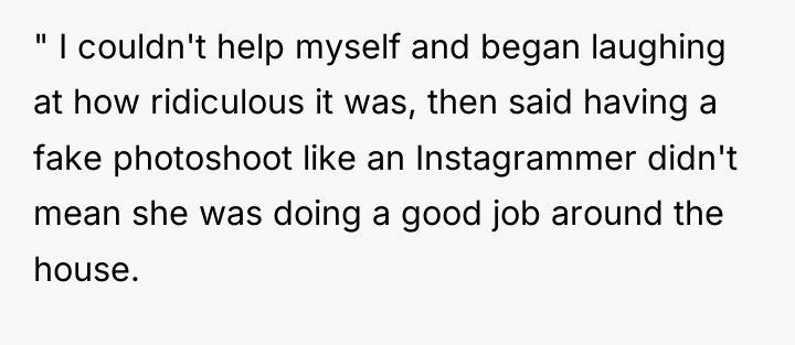 " I couldn't help myself and began laughing at how...