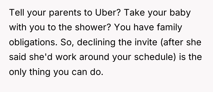 Tell your parents to Uber? Take your baby with you...