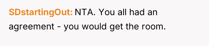 SDstartingOut NTA. You all had an agreement - you would...