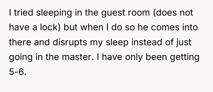 I tried sleeping in the guest room (does not have...