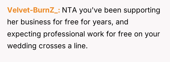 Velvet-BurnZ_ NTA you've been supporting her business for free for...