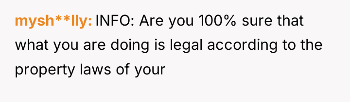 mysh**lly INFO: Are you 100% sure that what you are...