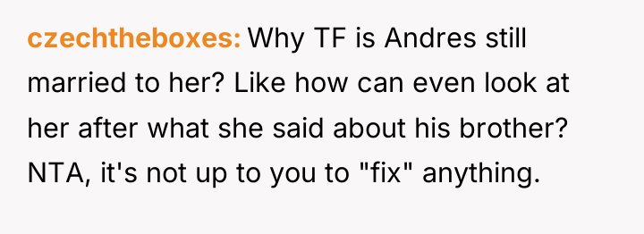 czechtheboxes Why TF is Andres still married to her? Like...