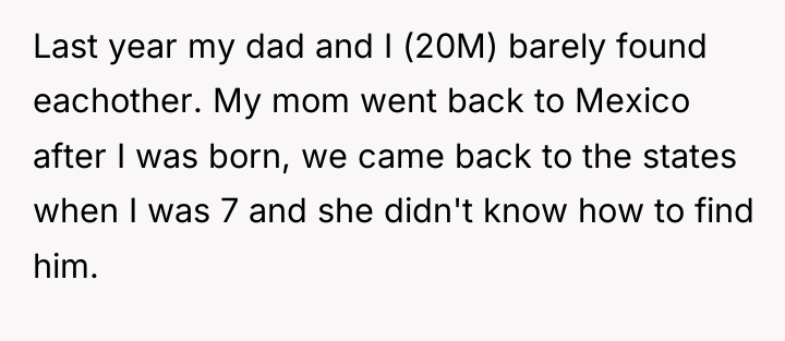 Last year my dad and I (20M) barely found eachother....