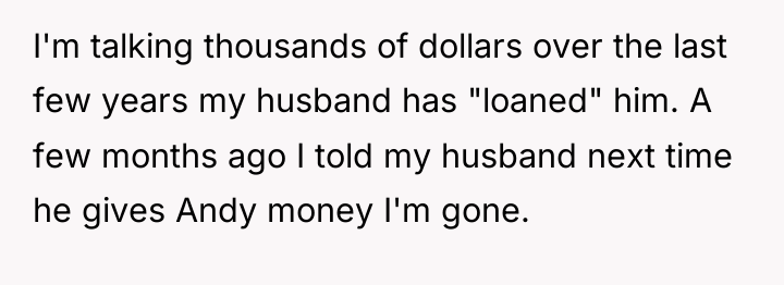 I'm talking thousands of dollars over the last few years...