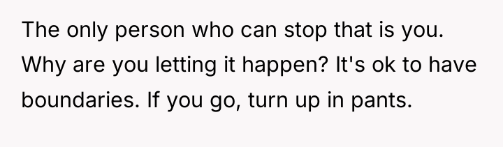 The only person who can stop that is you. Why...