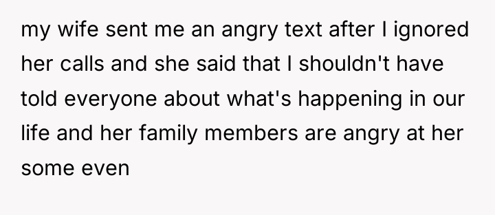 my wife sent me an angry text after I ignored...