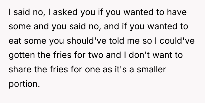 I said no, I asked you if you wanted to...