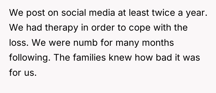 We post on social media at least twice a year....