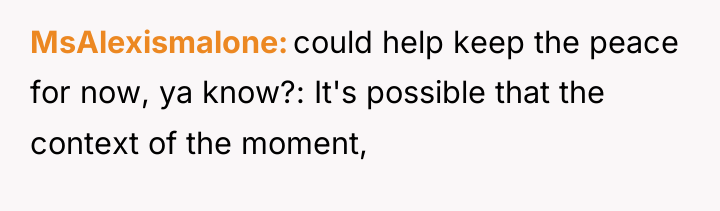 MsAlexismalone could help keep the peace for now, ya know?:...