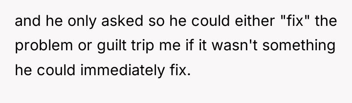 and he only asked so he could either "fix" the...
