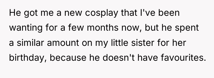 He got me a new cosplay that I've been wanting...