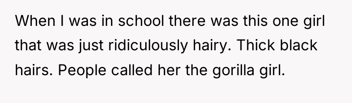 When I was in school there was this one girl...